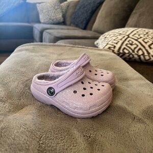 Crocs Toddler Purple‎ Glitter Lined Croc